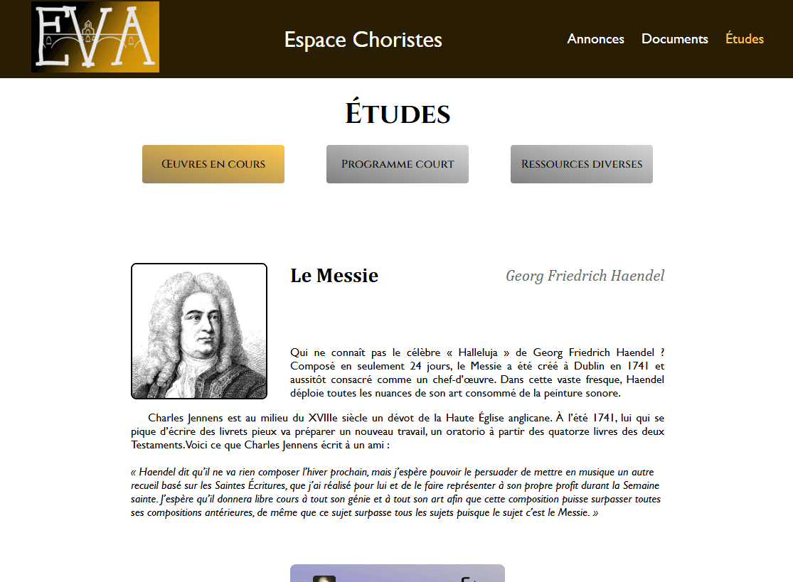 Espace Choristes (EVA)